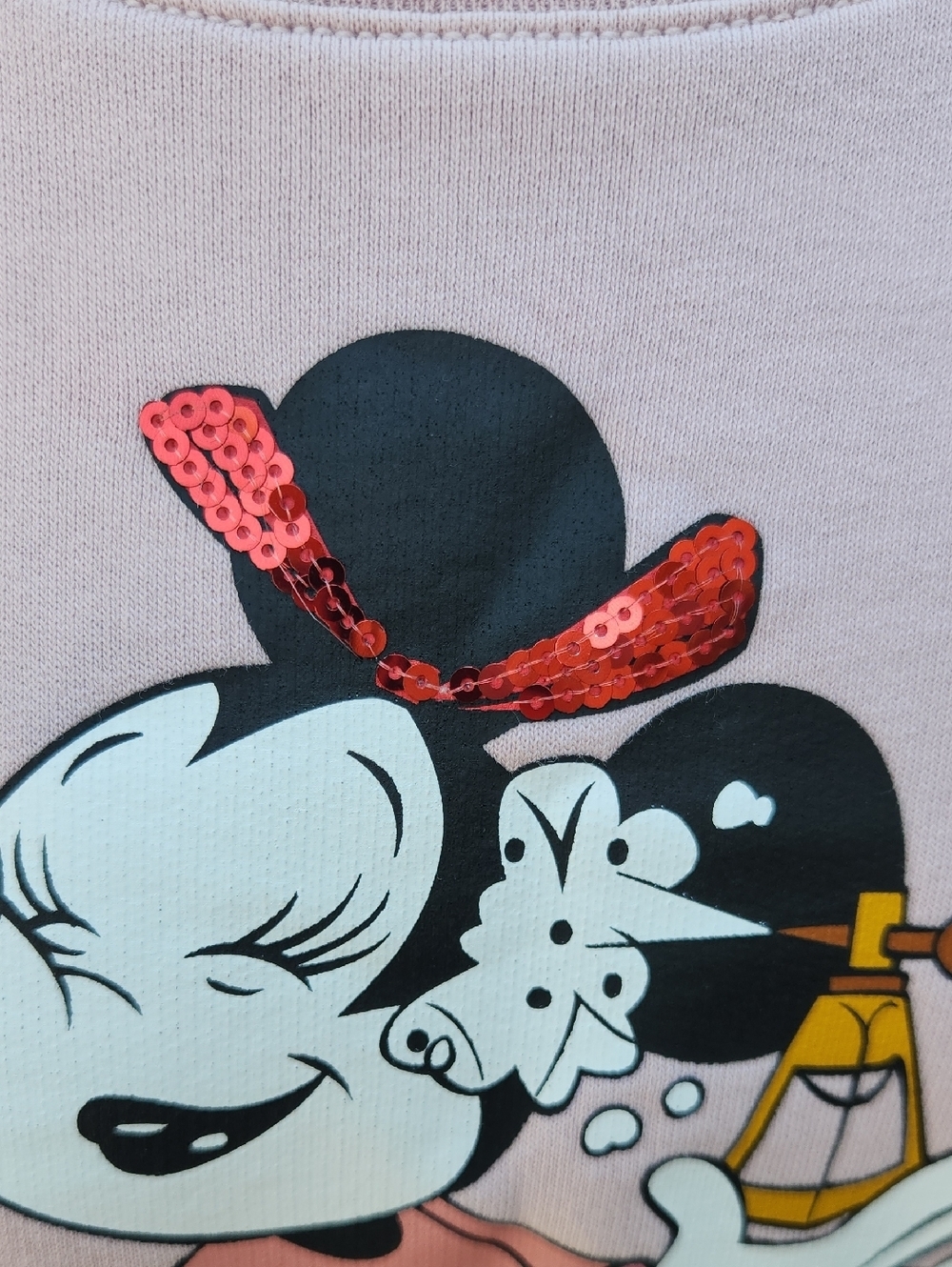 Kate Spade x Disney Minnie Mouse Pink Crewneck Sweatshirt Pullover XL - Picture 4 of 9